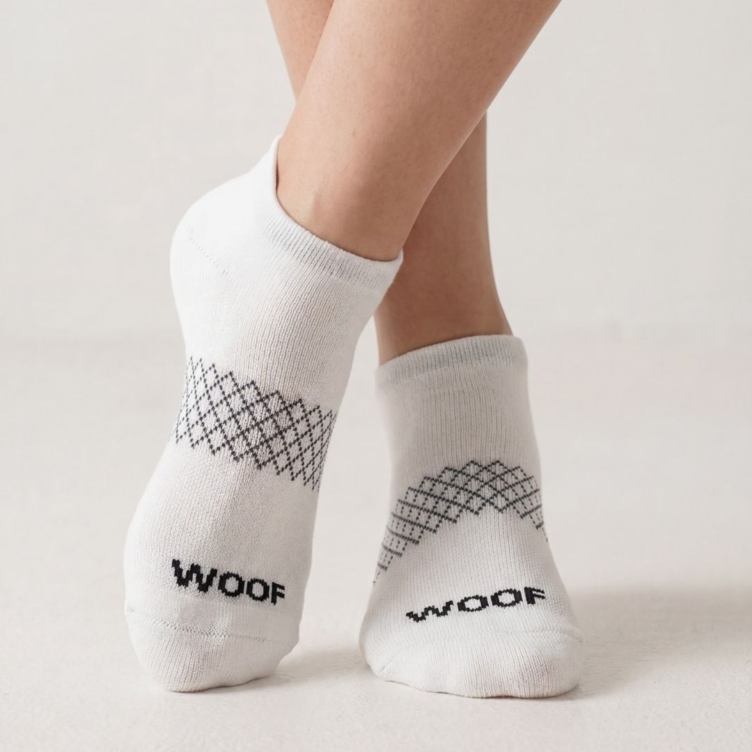 White Bamboo Ankle Compression Socks