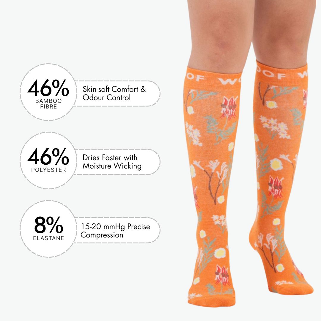 Sunburnt Country Bamboo Compression Socks