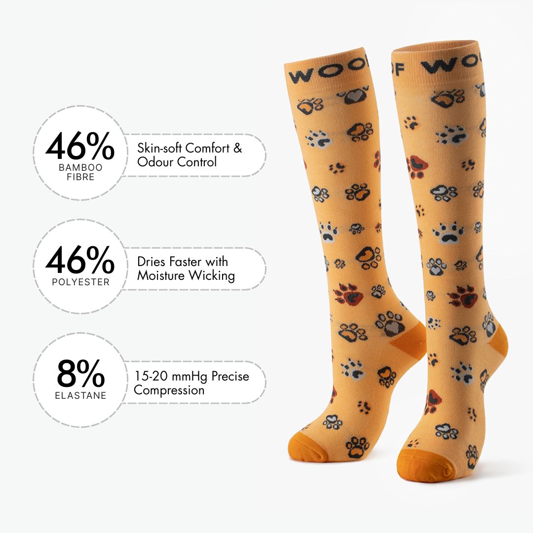 Paws Up Bamboo Compression Socks