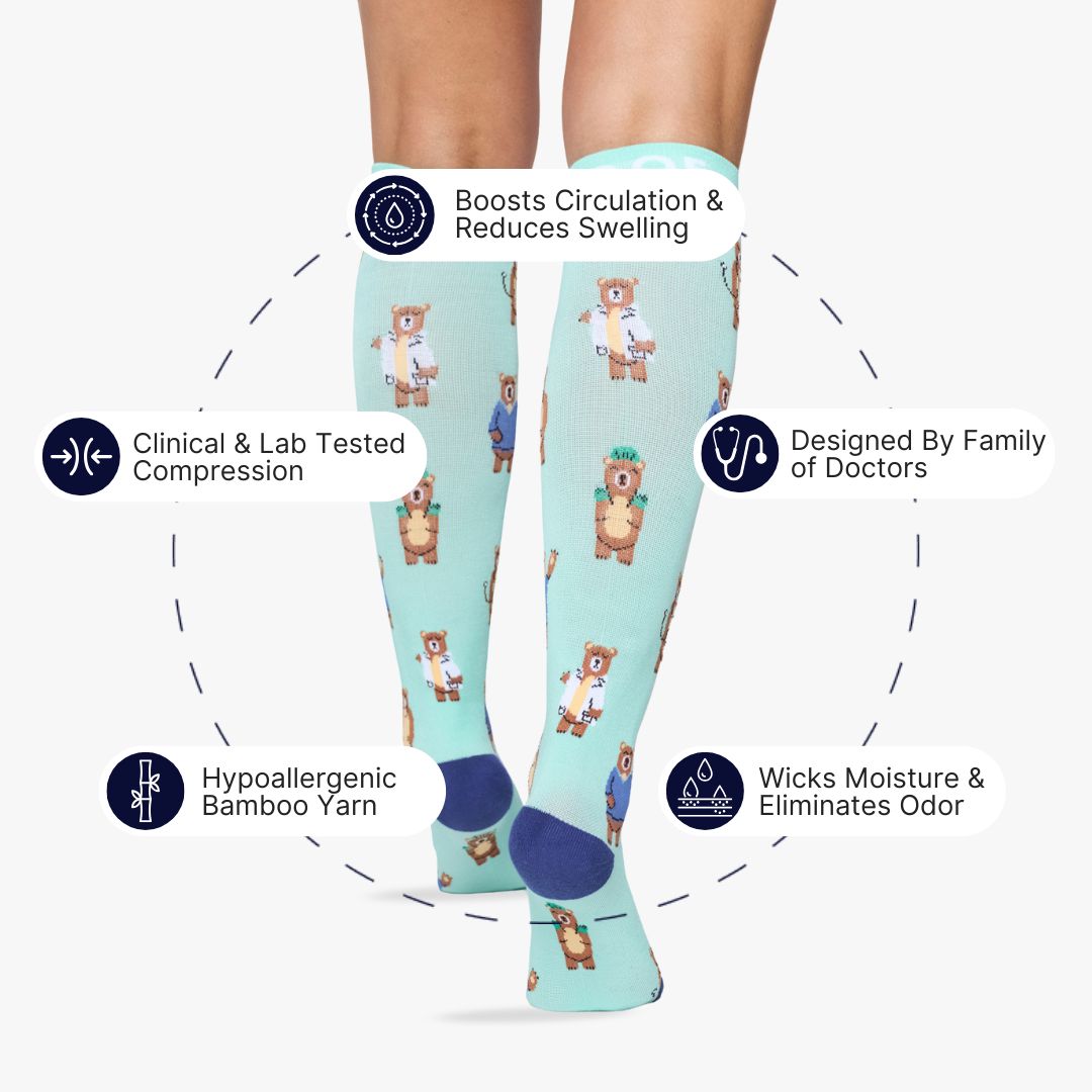 Bear Care Bamboo Compression Socks